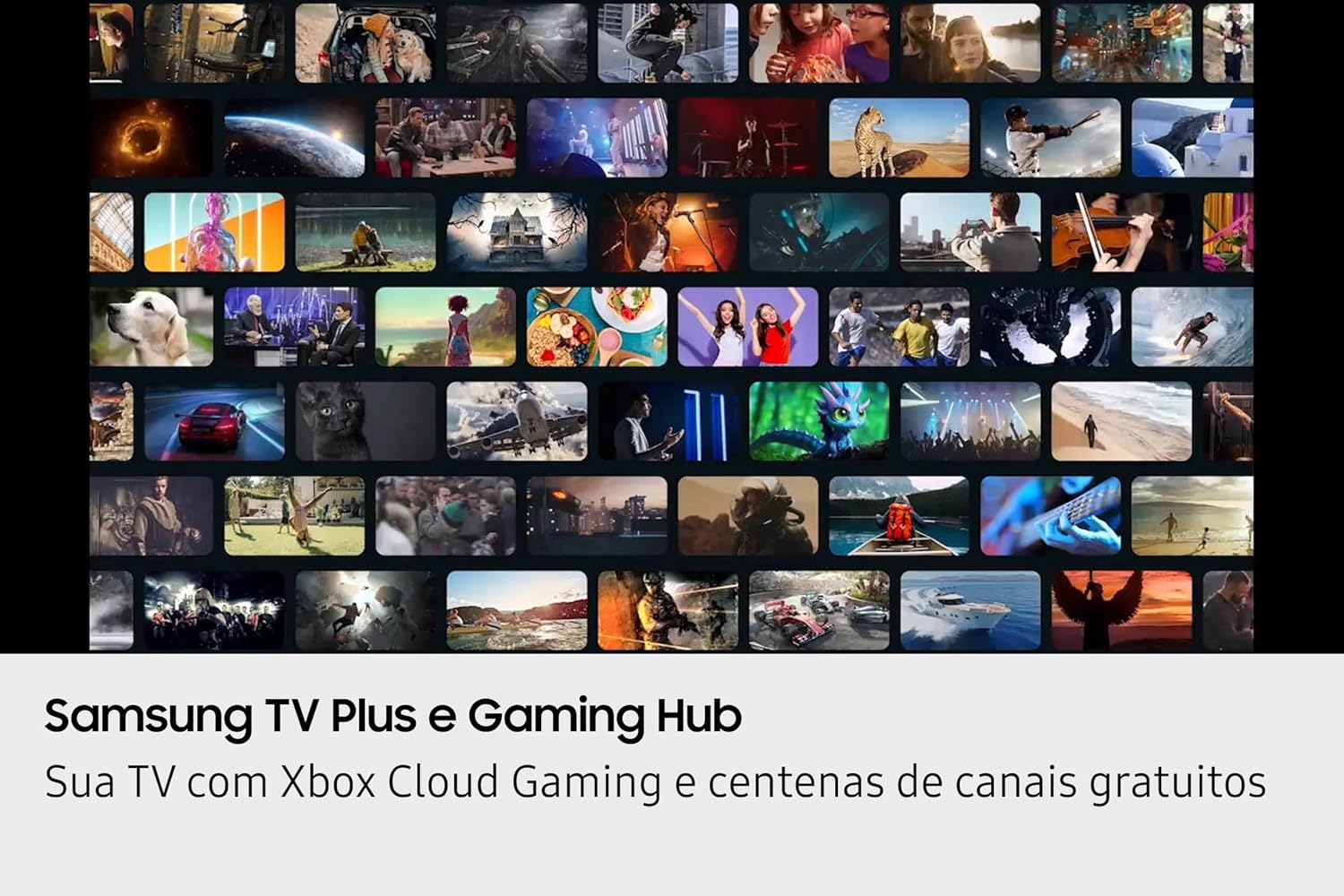 Provavelmente evidencia qualidade de imagem, processamento Crystal 4K ou algum diferencial de software.