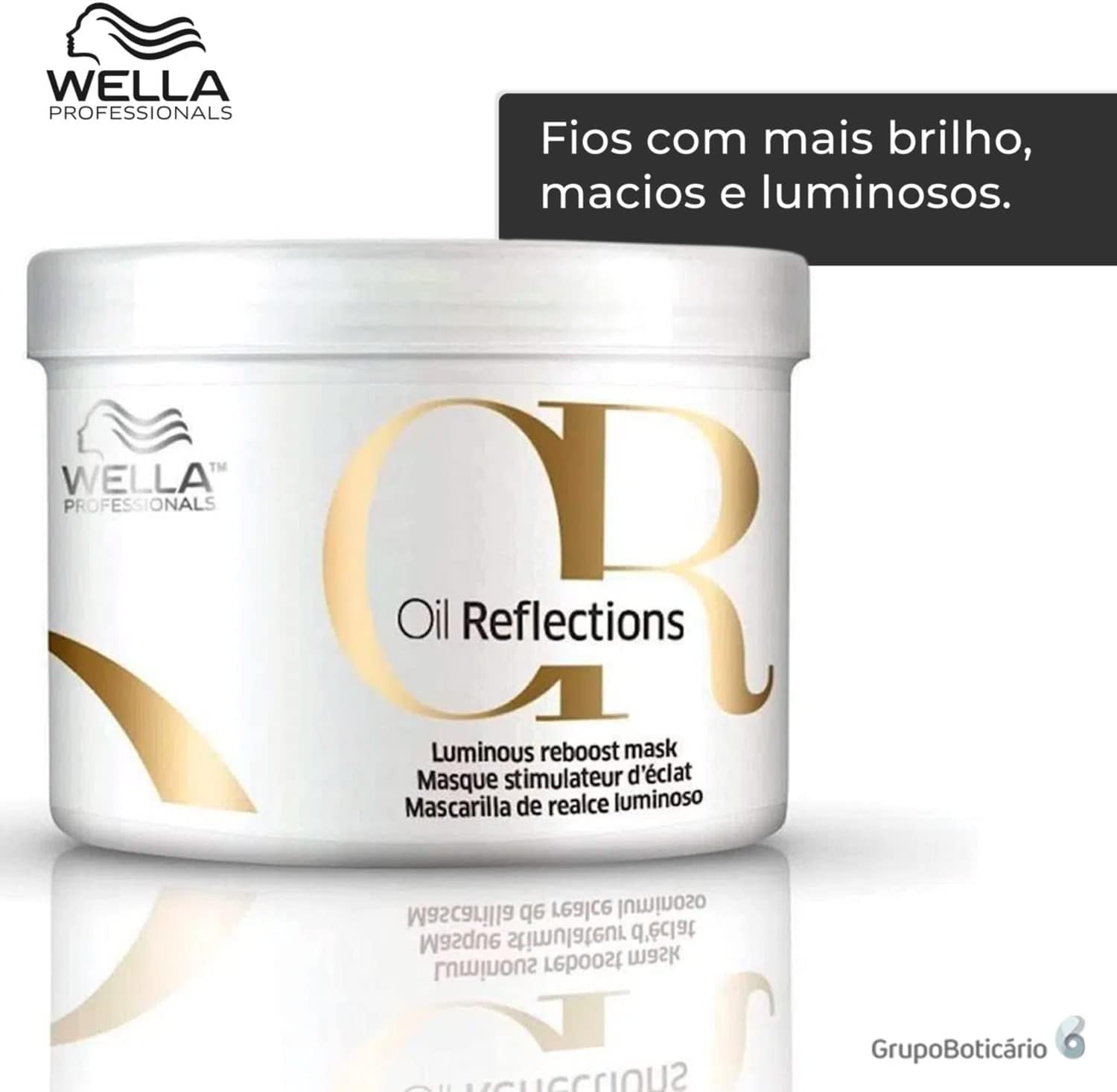Formato da embalagem, posicionamento da marca e volume de 500 ml.