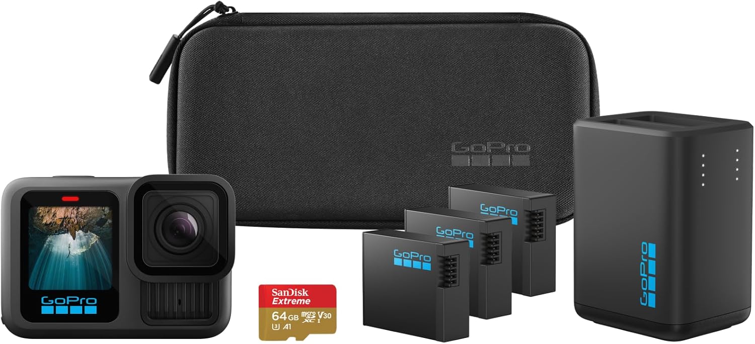 Gopro Hero13 Black Power Bundle - Kit Câmera de Ação 5.3K e Acessórios