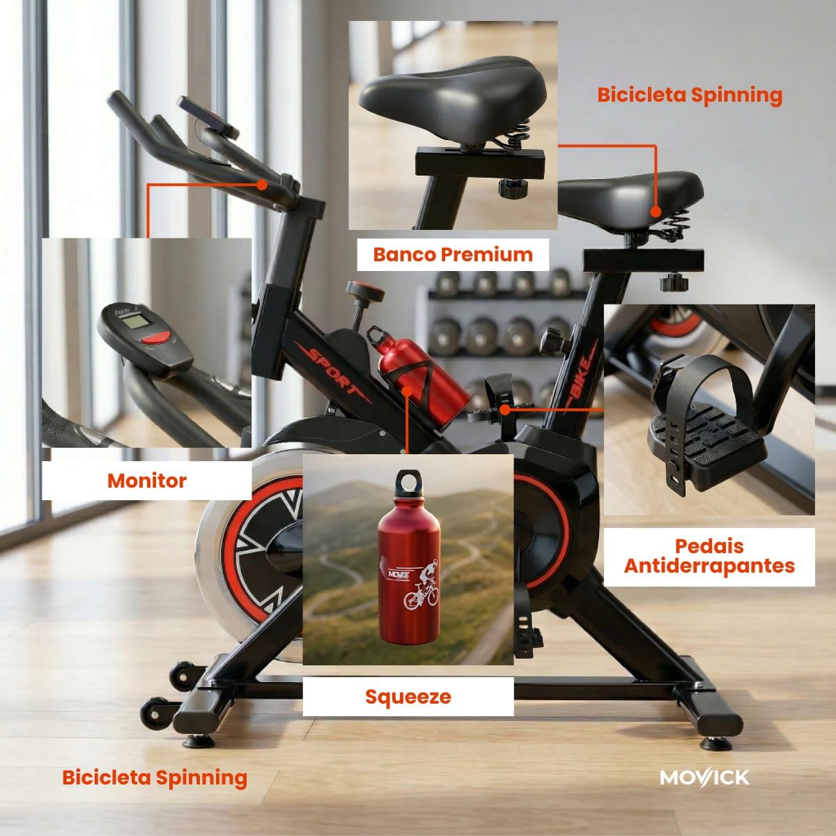 Ajuda a reforçar ergonomia, estabilidade e formato geral do equipamento.