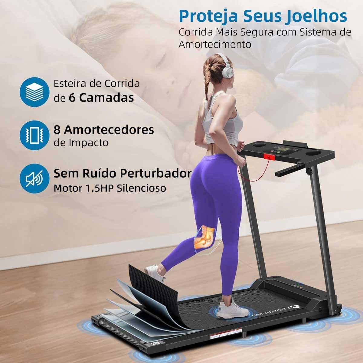 Ajuda a entender espaço ocupado, formato dobrável e presença física do produto em casa.