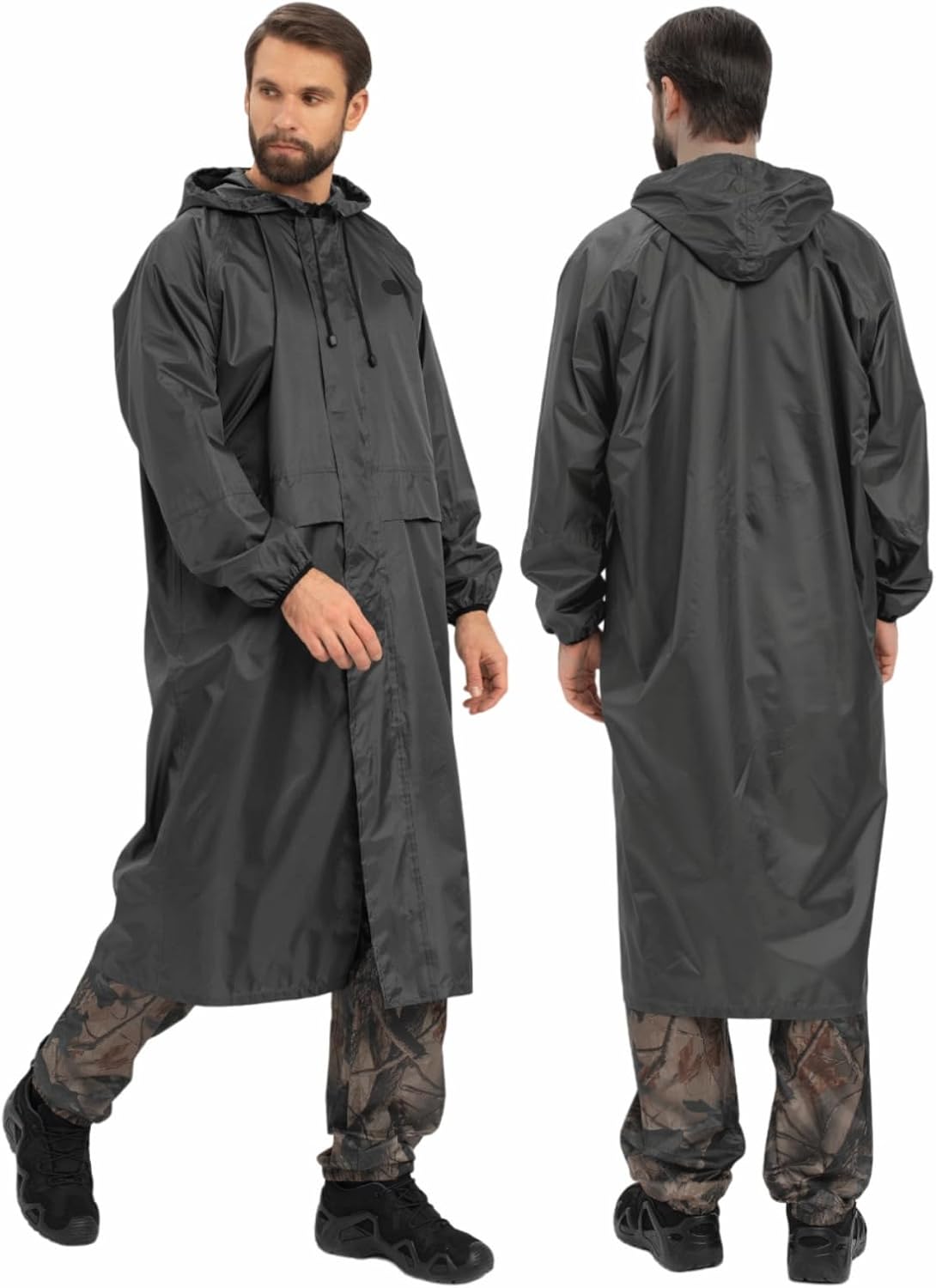 Capa de Chuva P/Pesca Pescaria Militar Reforçada Oferta com Capuz, Impermeável, Manga Longa, Reutilizável