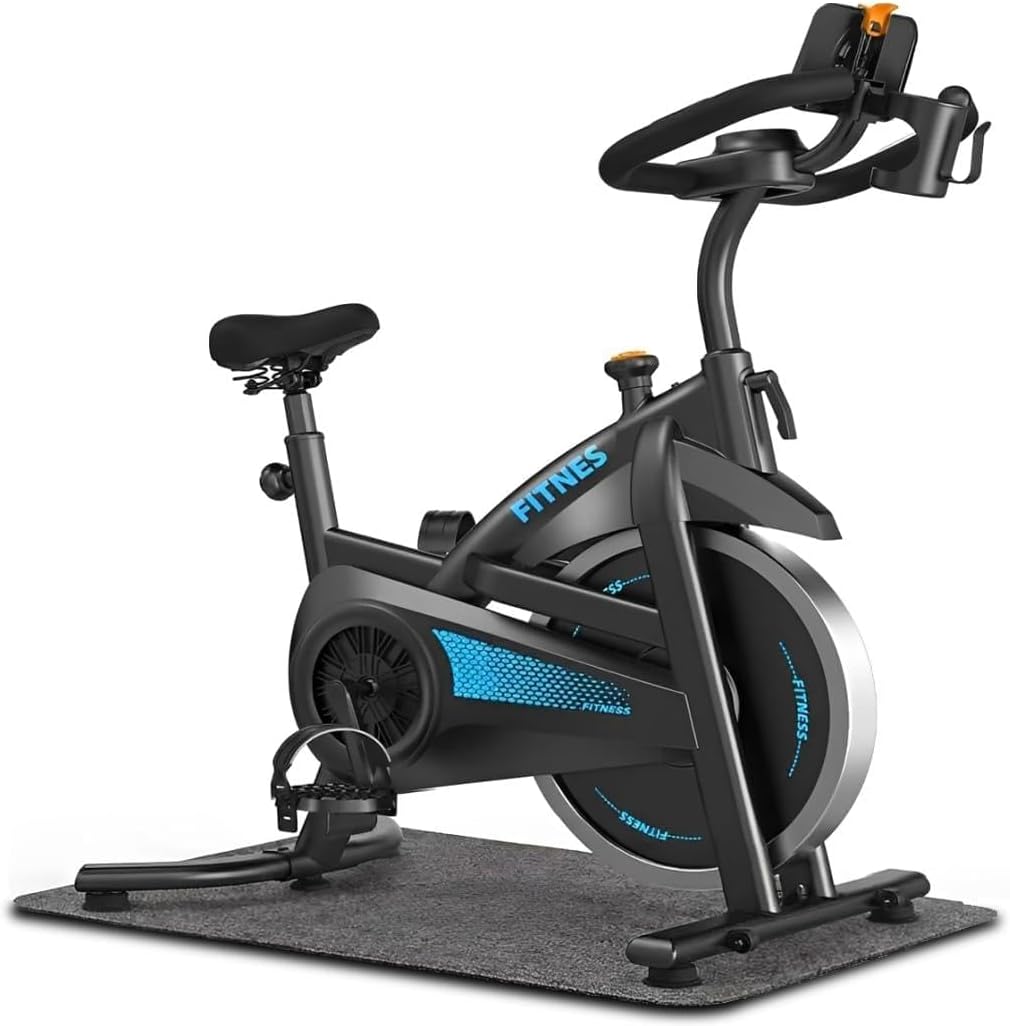 Bicicleta Spinning com Roda de Inércia de 13Kg Bicicleta de Spinning Personalizada, Bicicleta de Ciclismo Indoor para Fitness Suporta 150Kg Sensor Cardíaco Monitor Digital Correia Silenciosa