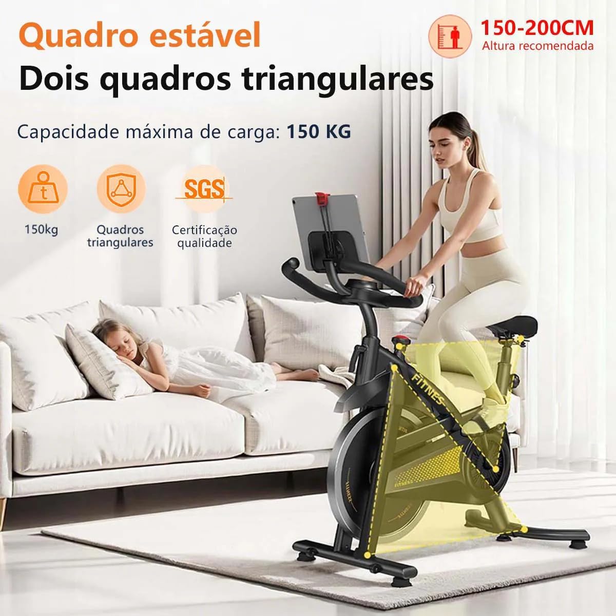 Reforça a aplicação prática para cardio, spinning e queima calórica.