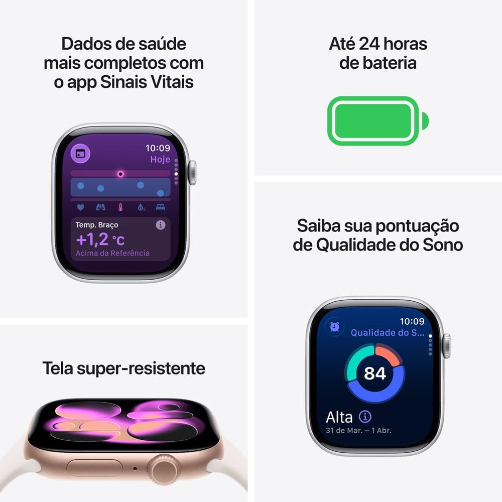 Ajuda a visualizar como o relógio fica no dia a dia e como se comporta no uso contínuo.
