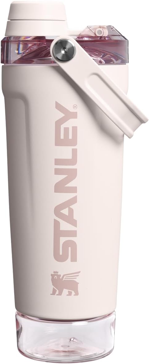 Garrafa Shaker Activate Stanley Rose Quartz 591Ml