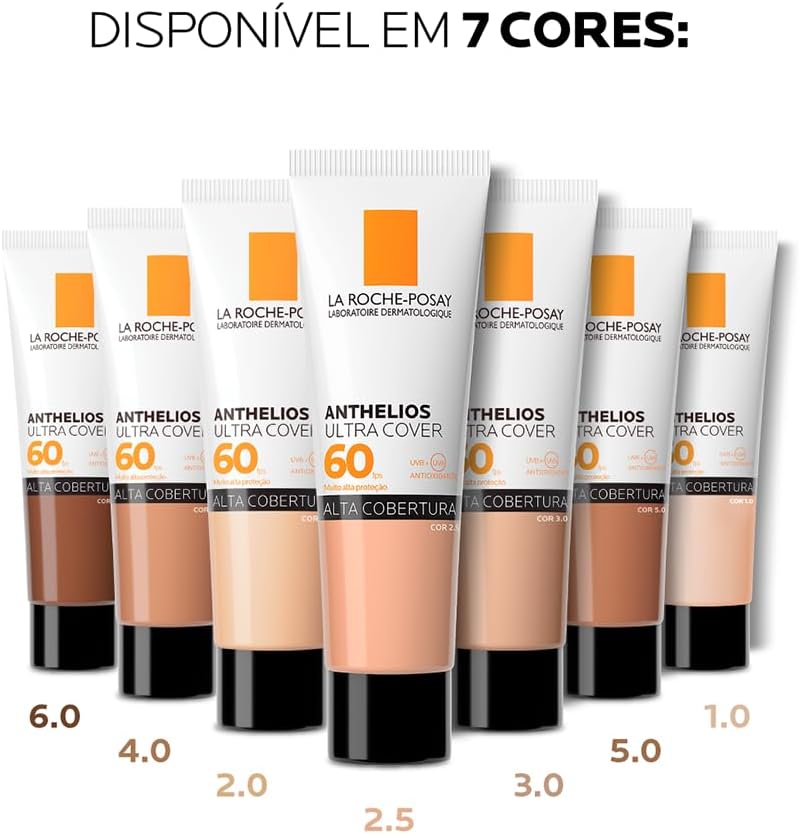 Especificações visuais como FPS, textura fluida, oil free ou indicação de cobertura.