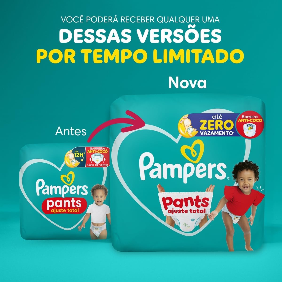 Ajuda a reforçar a promessa de absorção e proteção contra vazamentos.