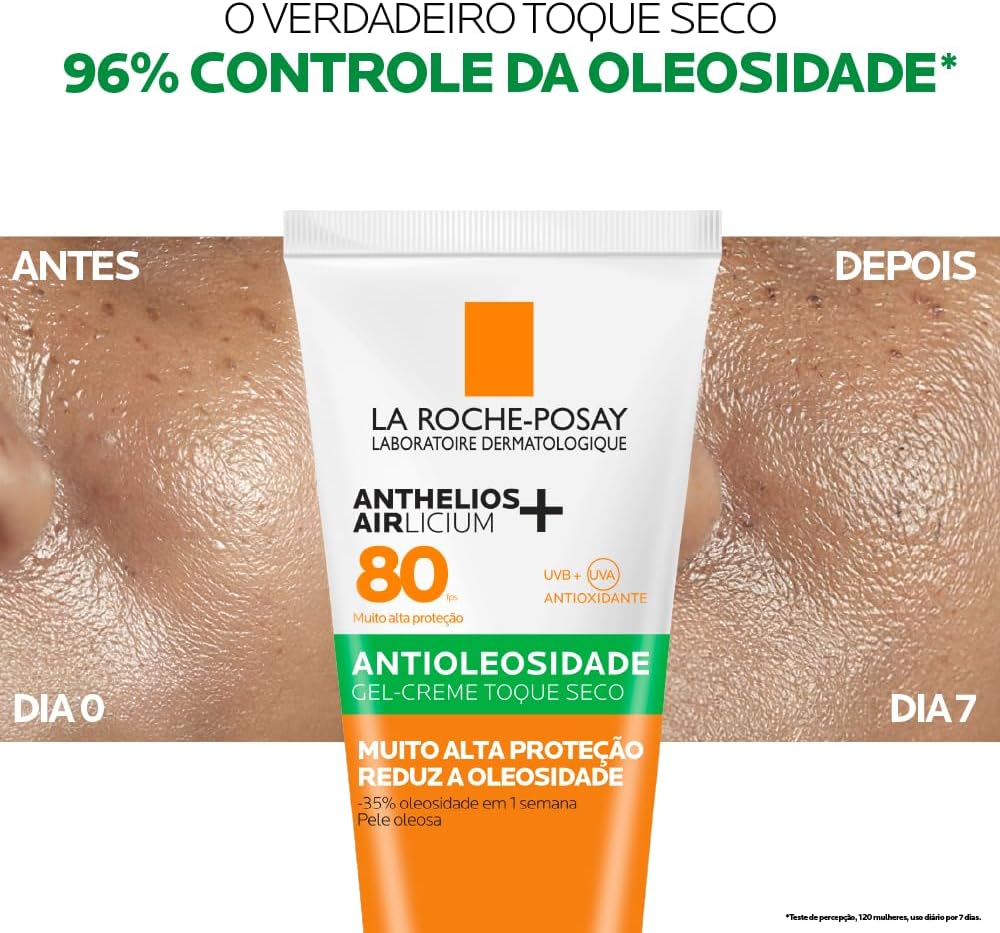 Serve para evidenciar FPS 80, controle de oleosidade e claims de performance da linha.