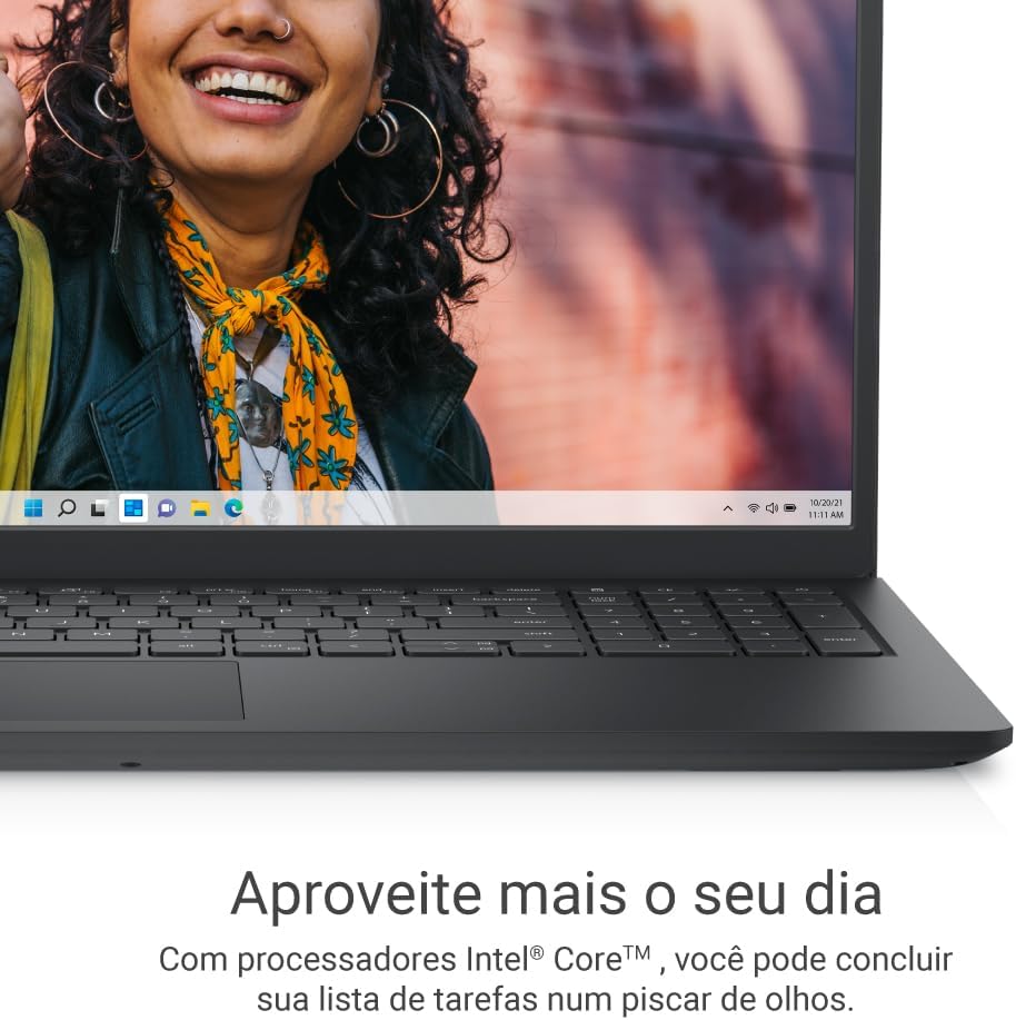 Serve para evidenciar características funcionais como teclado numérico, bordas finas ou acabamento.
