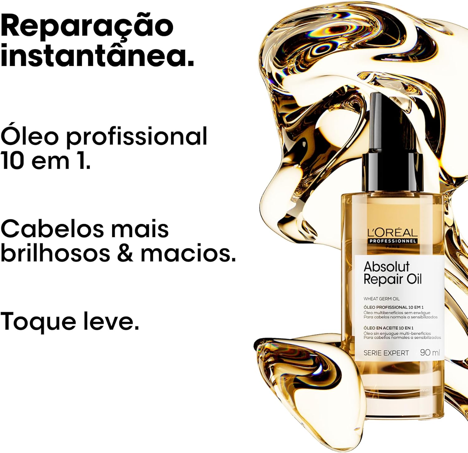 Ajuda a reforçar a linha Absolut Repair e o posicionamento profissional do produto.