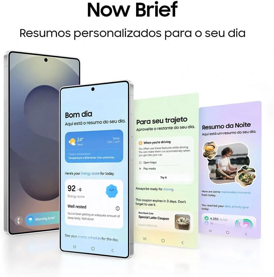 Reforça o tamanho de 6,9 polegadas, a imersão visual e a qualidade da tela AMOLED/QHD+.