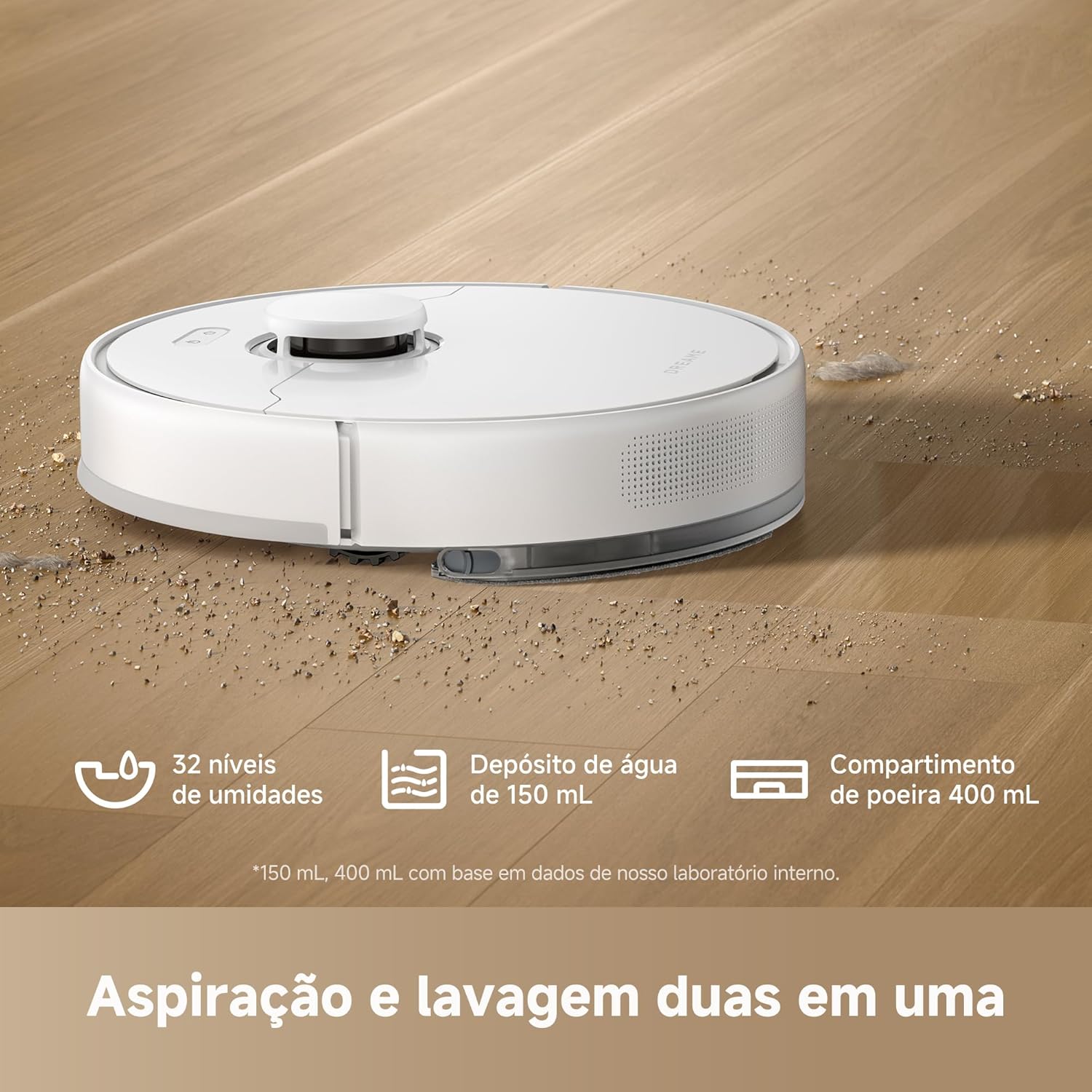 Reforça a sucção alta e a promessa de limpeza mais profunda, especialmente em sujeira pesada e pelos.