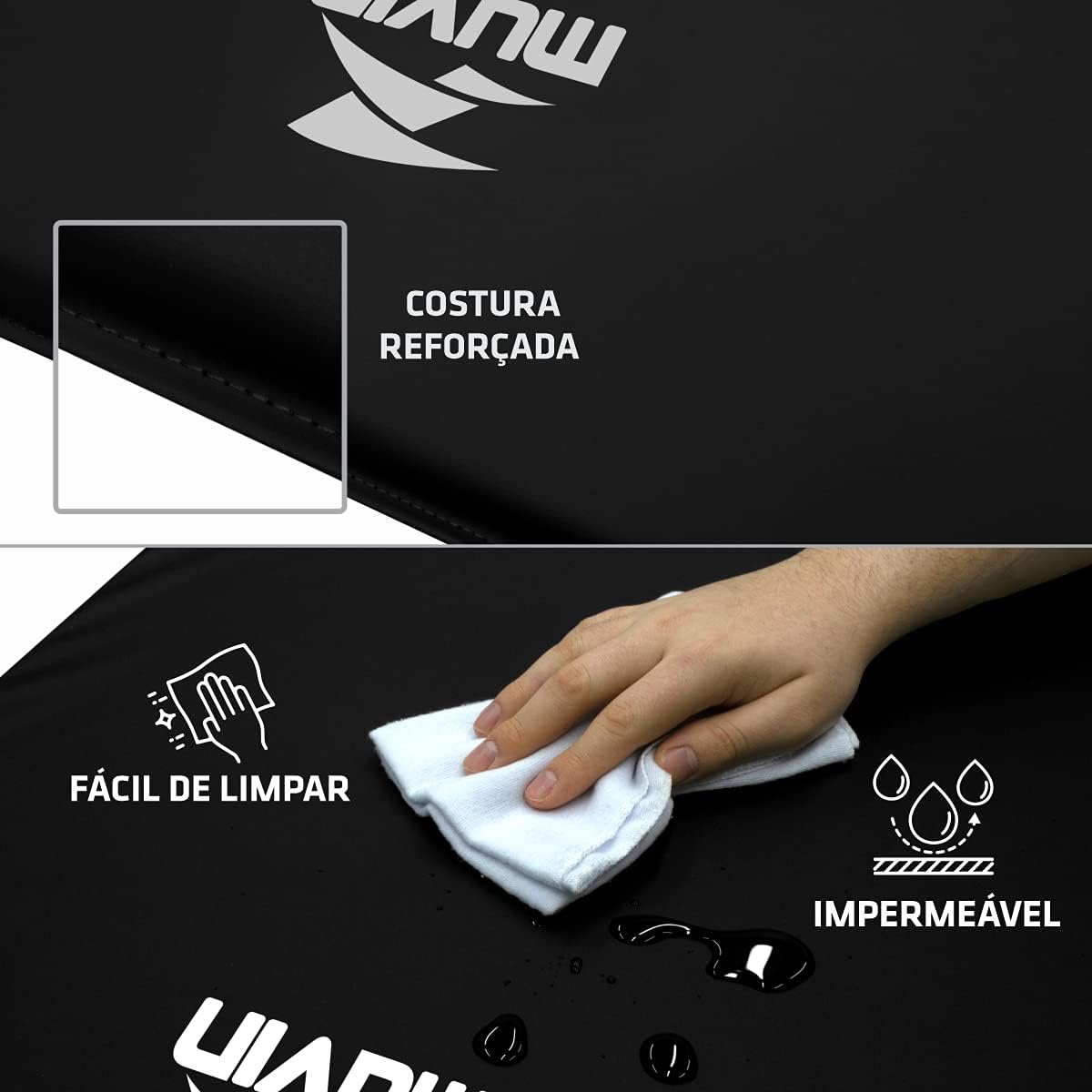 Mostra como ele funciona em exercícios reais e reforça a utilidade para treino em casa ou academia.