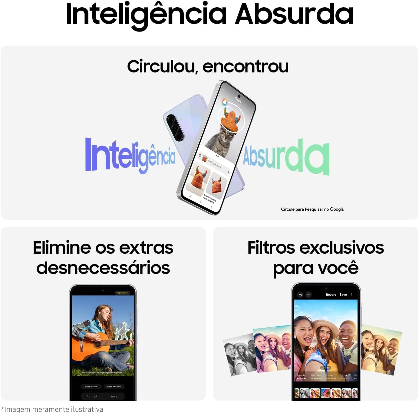 Ajuda a enfatizar tamanho da tela, imersão e visual do display.