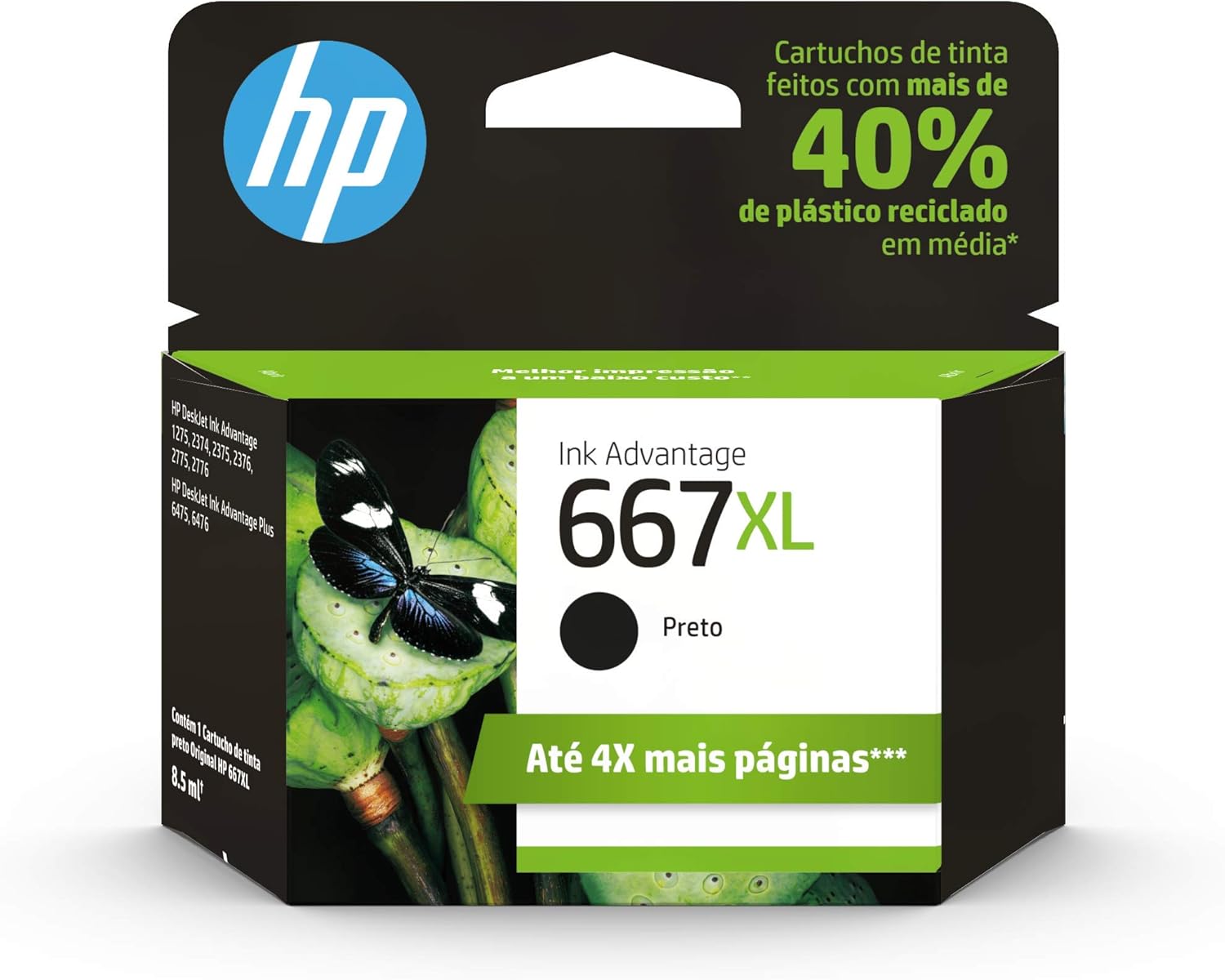 Cartucho Hp 667Xl Preto Original