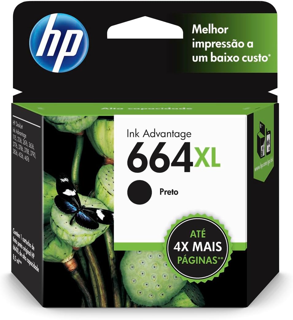 Cartucho Hp 664Xl Preto Original