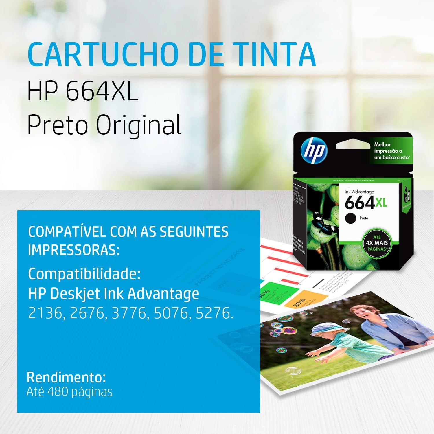 Evidencia o formato físico e o tipo de consumível, útil para mostrar compatibilidade e manuseio.