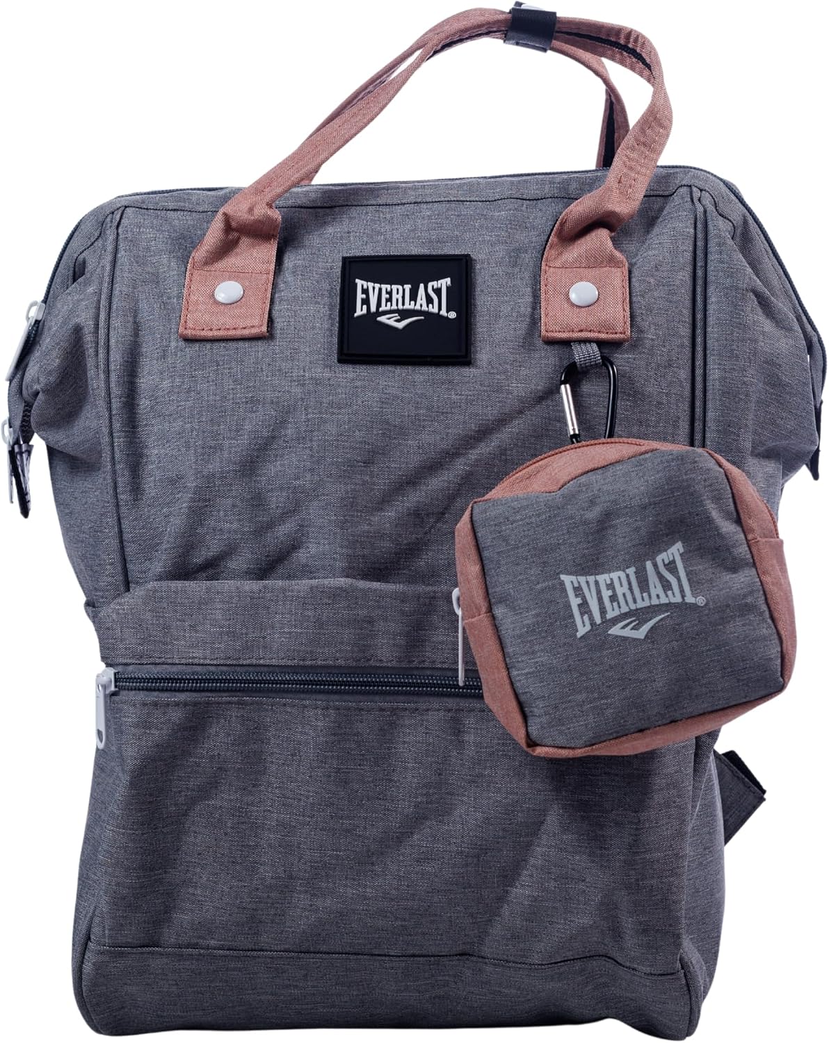 Mochila Everlast Canvas Cinza e Rosa