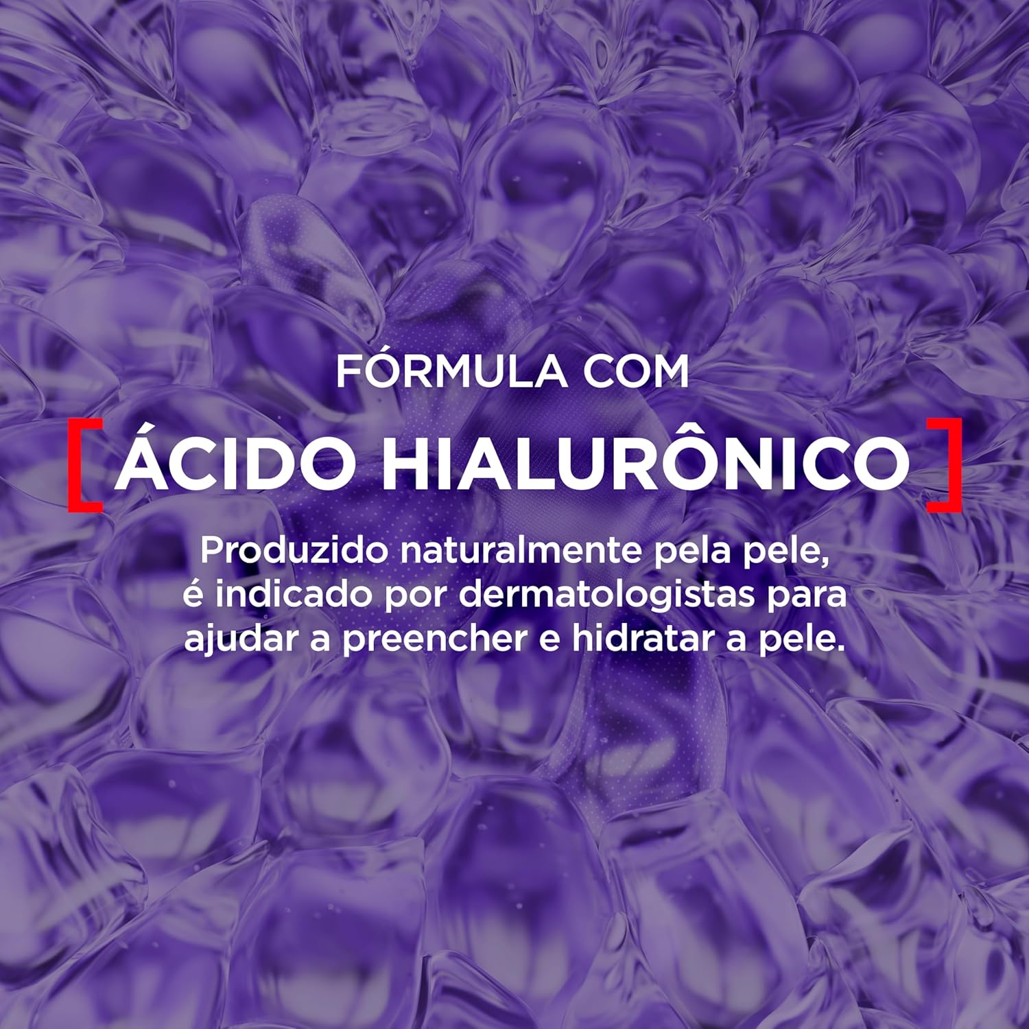 Destaca os principais argumentos de venda e os ativos, reforçando a proposta de hidratação e preenchimento.