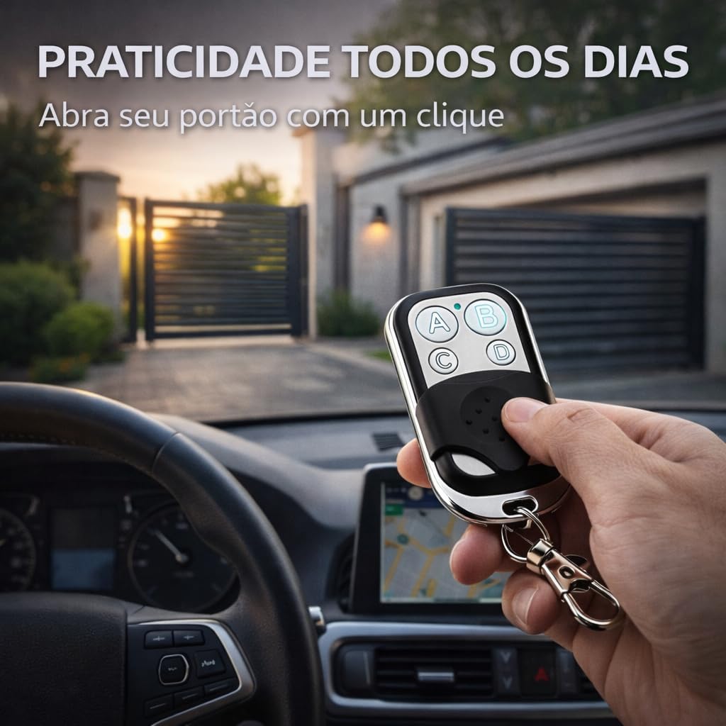 Ajuda a avaliar ergonomia, pegada e tamanho real do controle.