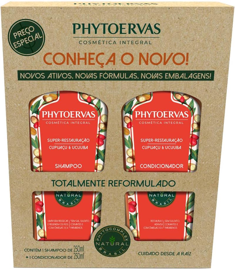 Phytoervas Kit Shampoo e Condicionador Super Restauração