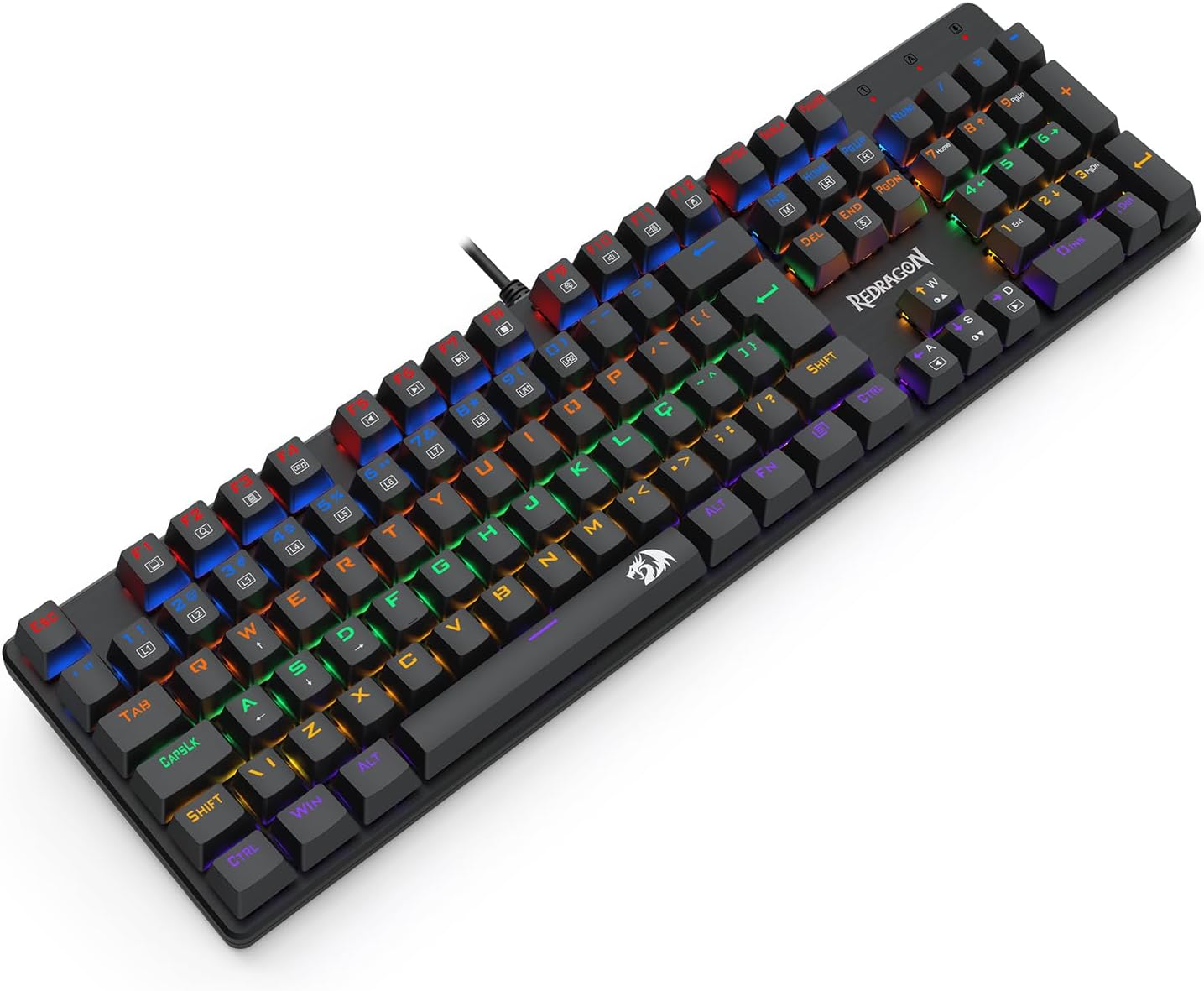 Mostra como o teclado fica no ambiente e como contribui para o visual do setup.