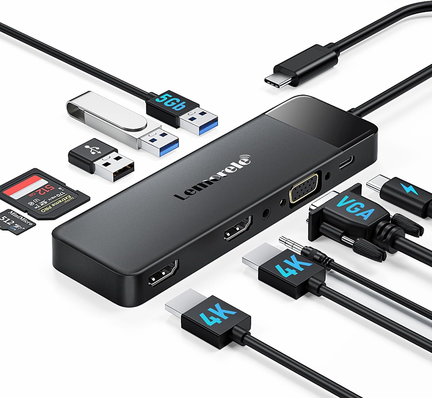 Dock Station USB-C Lemorele Tc94