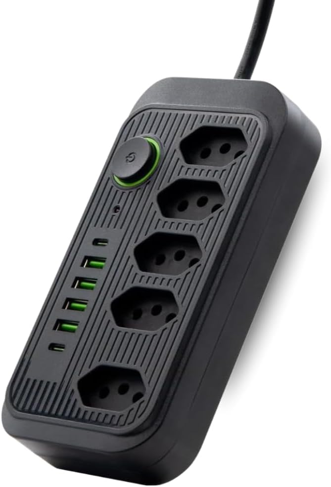 Filtro de Linha 5 Tomadas 6 USB