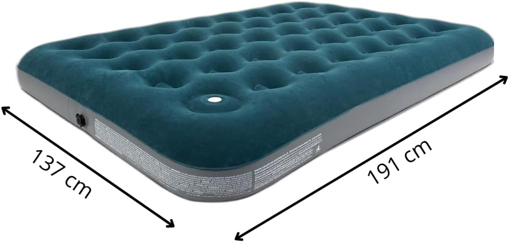 Destaca a utilidade real em viagens e acampamentos, além de reforçar noção de conforto e tamanho para duas pessoas.