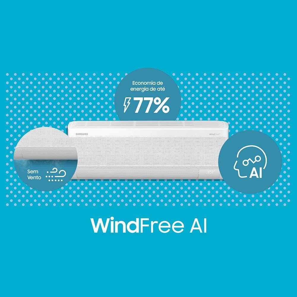 Formato minisplit, proporção física e como o produto se integra visualmente ao ambiente.