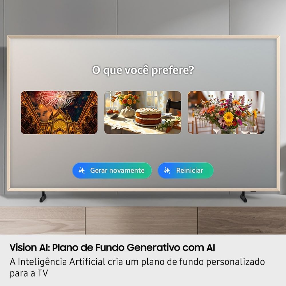 Mostra o quão delgada é a TV, relevante para instalação na parede e aparência de quadro.