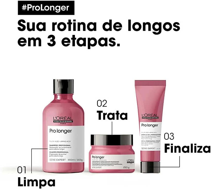 Ajuda a reforçar o apelo de tratamento para fios longos, densidade e reparação das pontas.