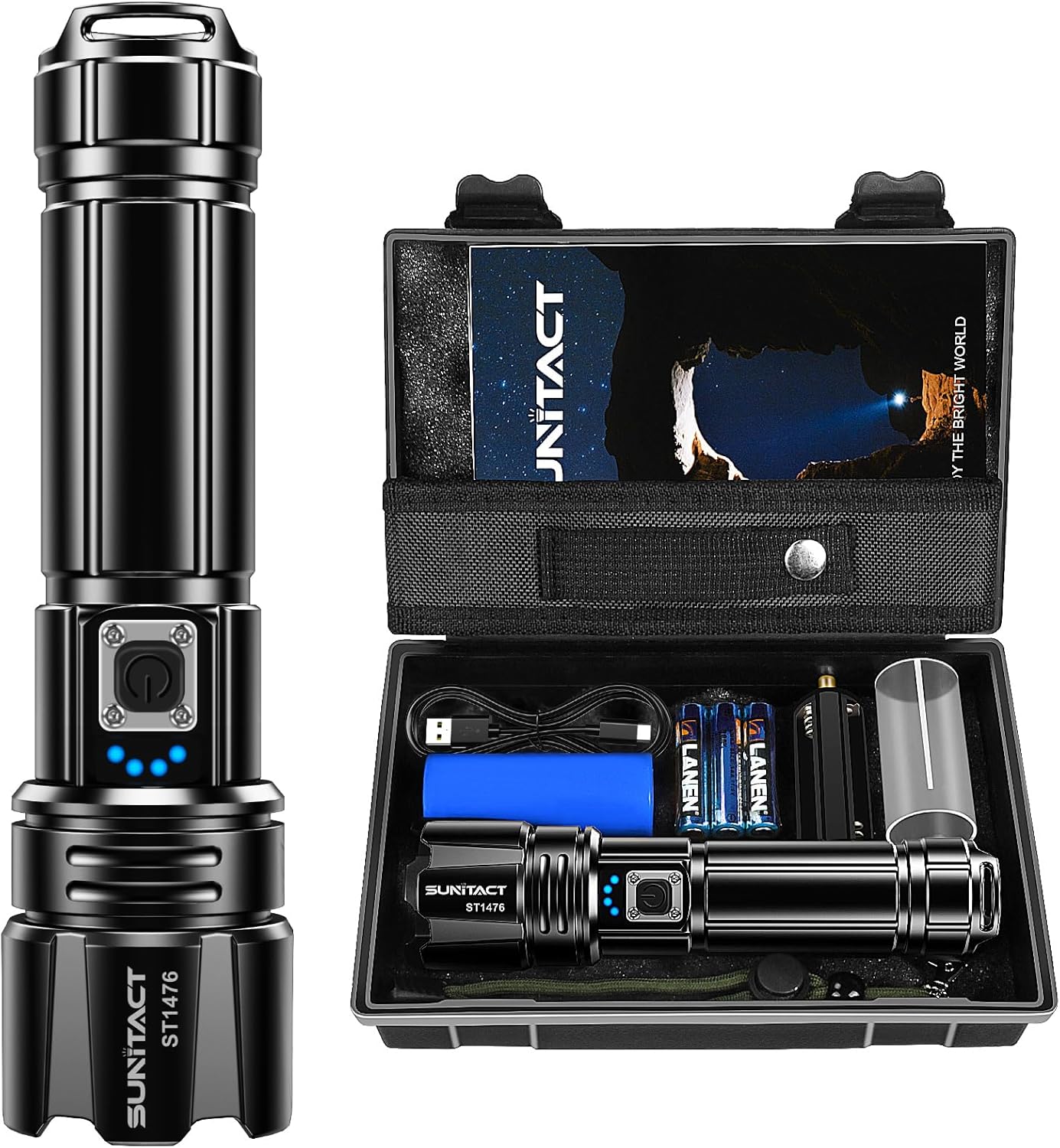 Lanterna Tática Sunitact 10000 Lumens