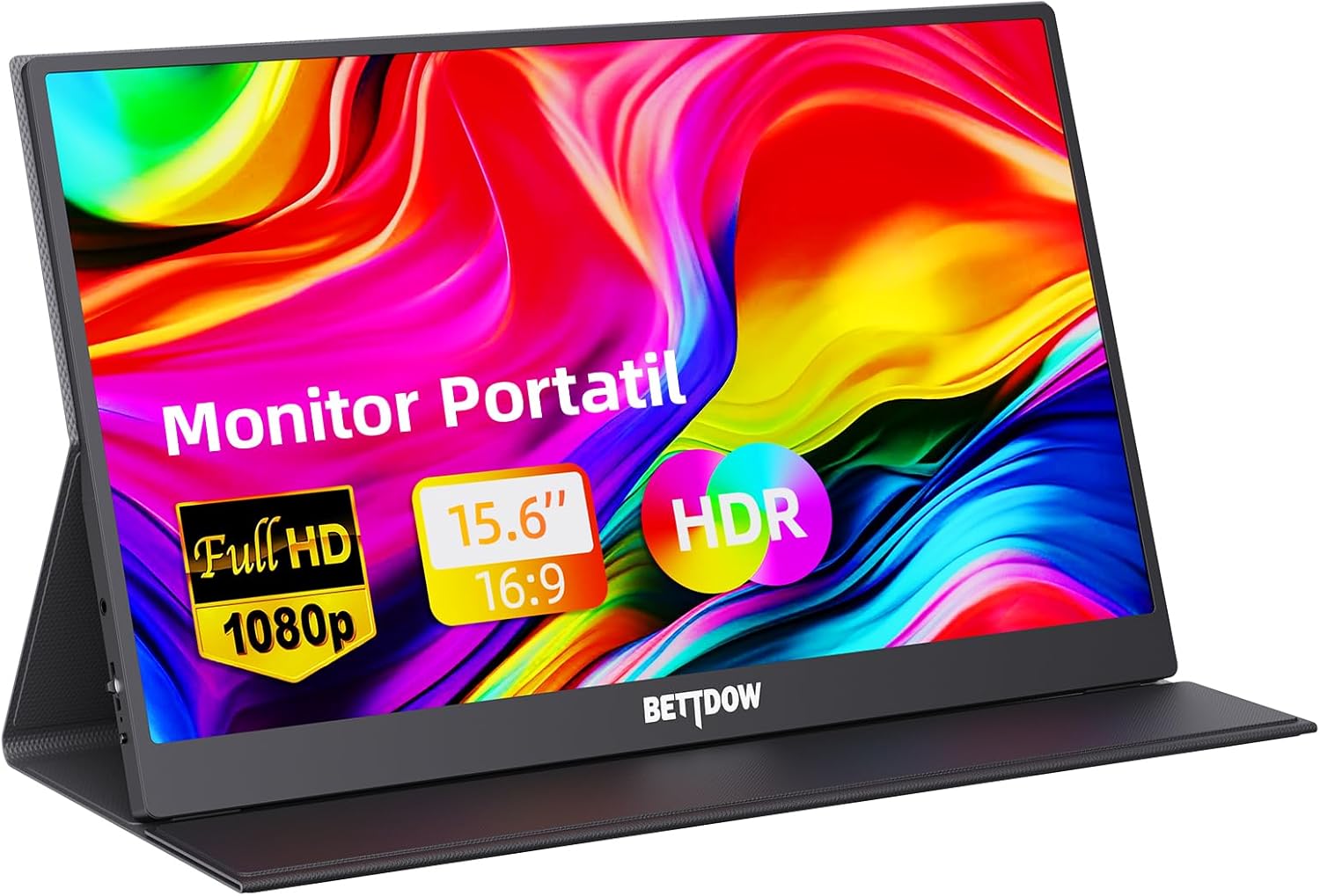 Bettdow Monitor Portátil 15,6" Fhd 1080P