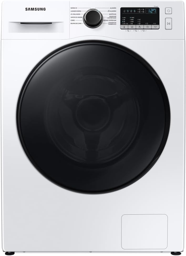 Samsung Lavadora de Roupas Digital Inverter Porta Black Ww11T Branca 11Kg 127V