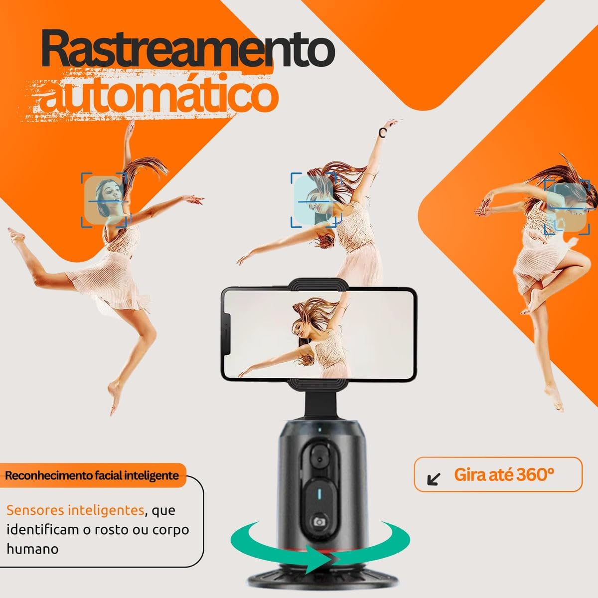 Ajuda a visualizar como o rastreamento de rosto/movimento entra no uso real em vídeos e transmissões.