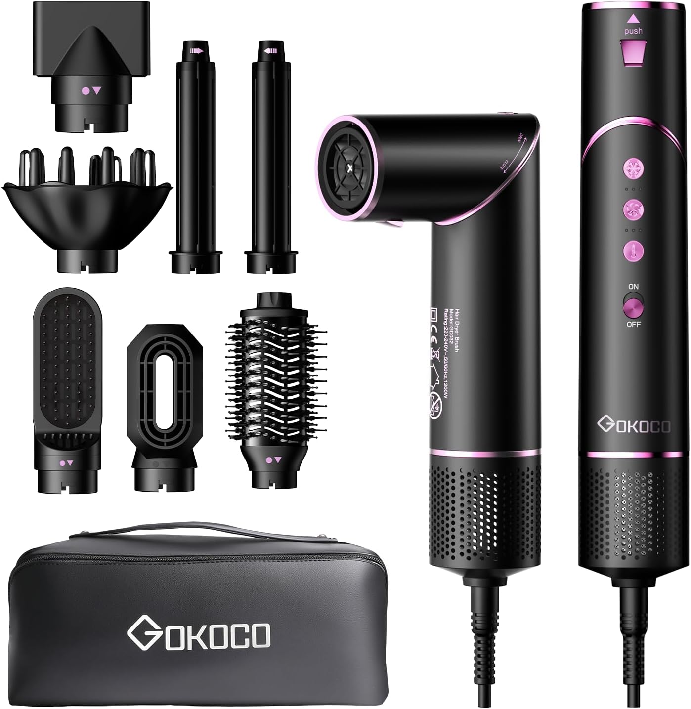 Escova Secadora Gokoco Gd032 7 Em 1