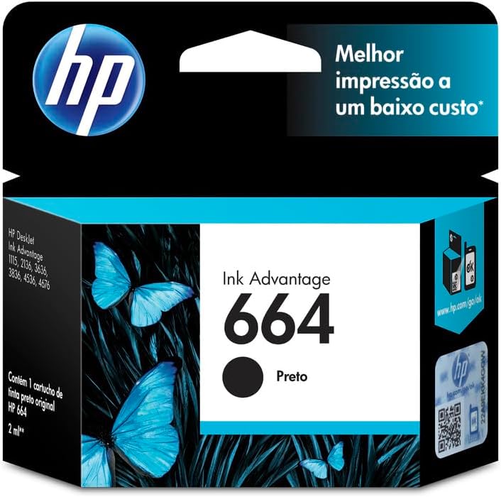 Cartucho Hp 664 Preto Original
