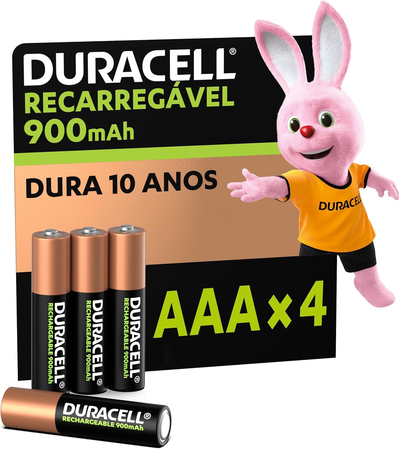 Pilha Recarregável Aaa Duracell 900Mah