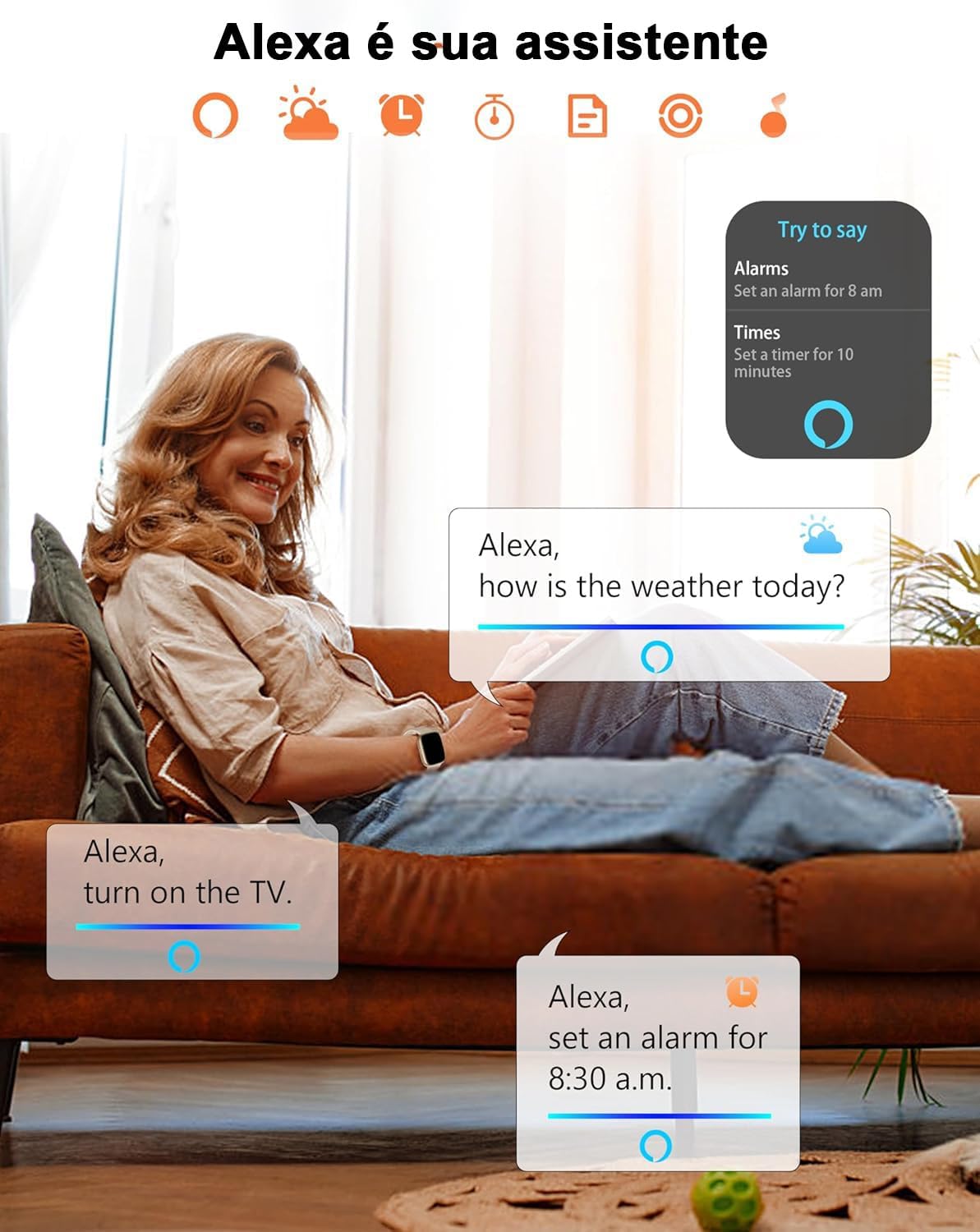 Destaca como o smartwatch fica no corpo e reforça a leitura de estilo e ergonomia.