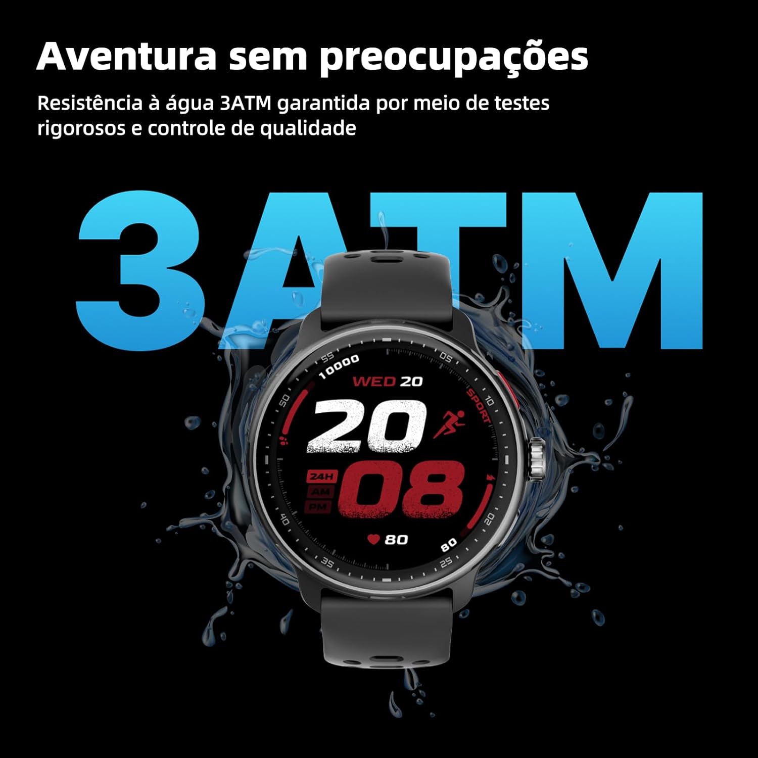 Serve para enfatizar acabamento, qualidade percebida e tamanho da tela AMOLED.