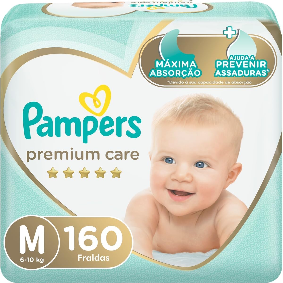 Fralda Pampers Premium Care M 160 Unidades