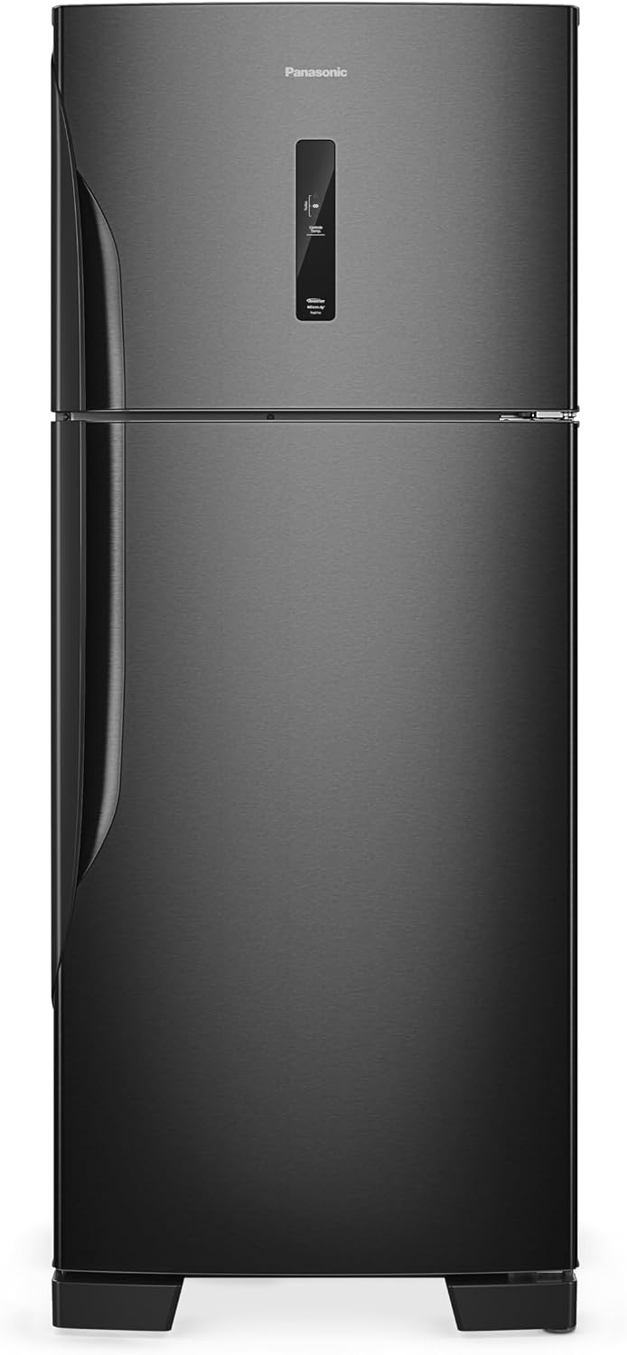 Geladeira Ideal+ Panasonic Bt58 Frost Free Inverter 446L Black Inox Look - Nr-Bt58Pv3Ba 127V