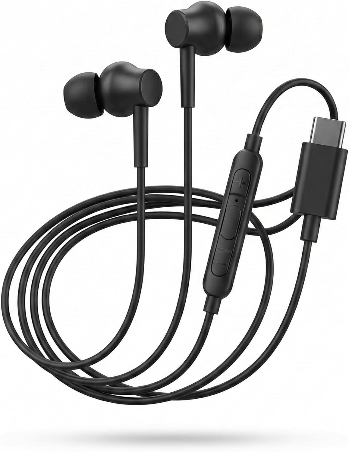 Fone de Ouvido Cabo Tipo C, Fone com Entrada USB-C, Fone de Ouvido com Fio USB-C In-Ear com Microfone e Controle de Volume para Notebook, Computador e Celular, Ideal para Trabalho e Reuniões