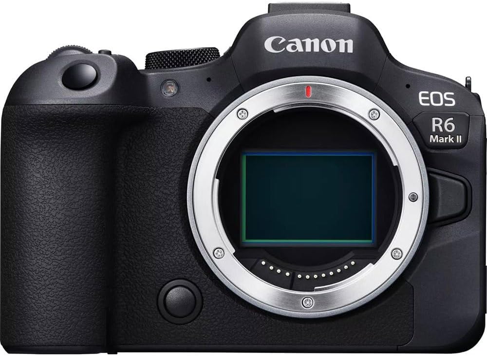 Canon Câmera Digital Eos R6 Mark Ii Body 24.2 Mp Mirrorless Wi-Fi 4K 10+ Fps 588G 1.7° 16:9/4:3 100-51200 Iso 1/16000S 24.2 Mp 4K 10+ Fps 588G 1.7° 16:9/4:3 100-51200 Iso 1/16000S