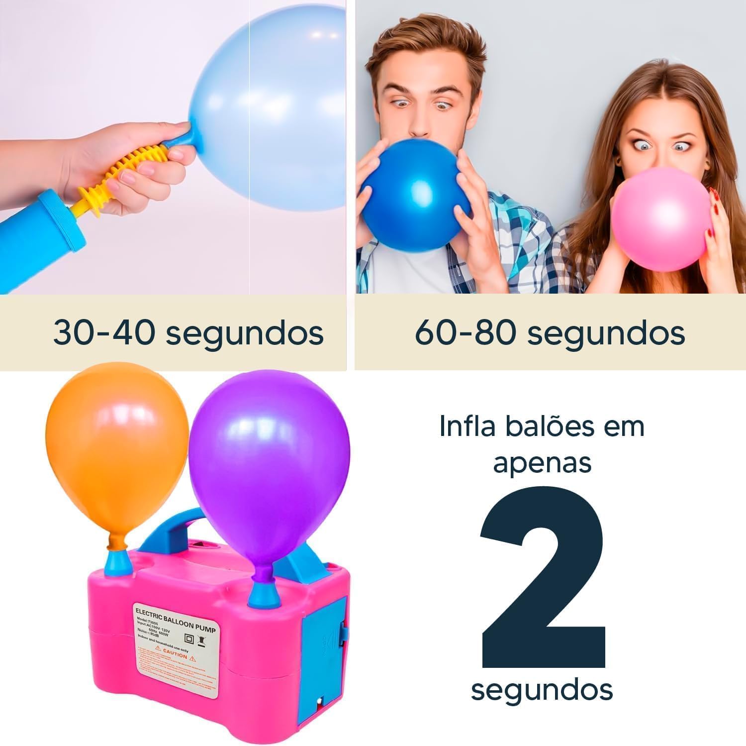 Ajuda a mostrar o design físico, a estrutura compacta e o formato de uso do aparelho.