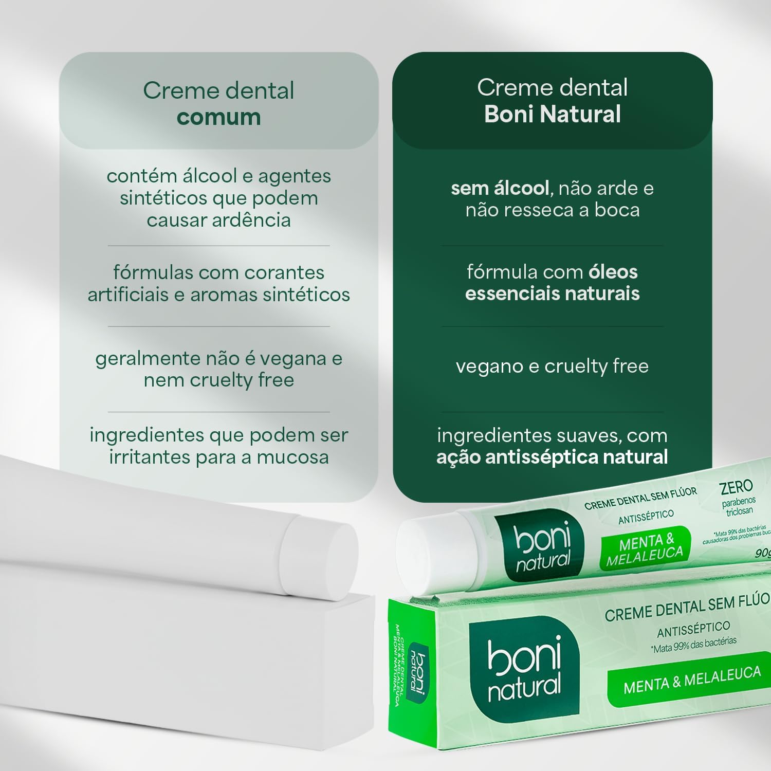 Destaca experiência de uso, sensação de frescor e proposta de higiene bucal diária.
