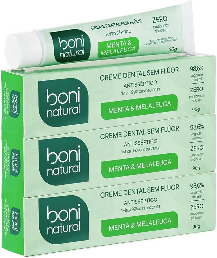 Creme Dental Boni Natural Menta e Melaleuca