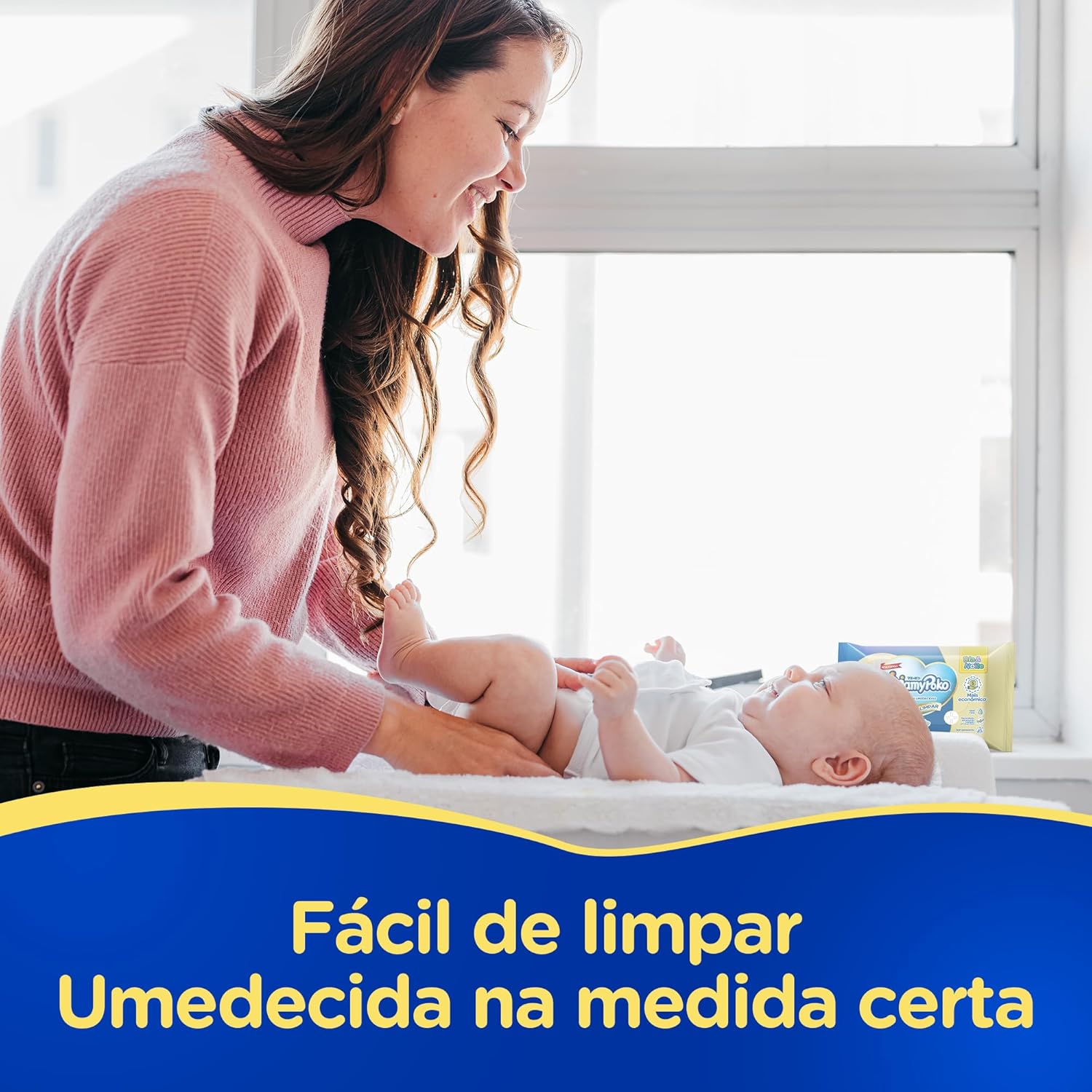 Ajuda a reforçar marca, volume e promessas como suavidade e uso diário.